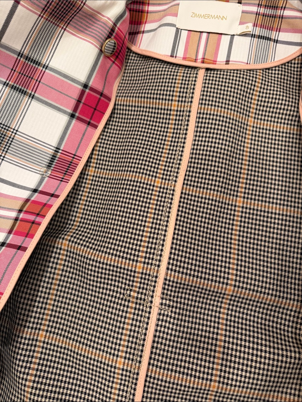 Zimmermann plaid trench coat - Picture 4 of 5
